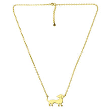Load image into Gallery viewer, Dachshund Pendant  - 14K Gold-Plated Necklace - WeeShopyDog