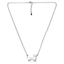 Load image into Gallery viewer, Dachshund Pendant - Silver Necklace  - WeeShopyDog