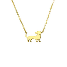 Load image into Gallery viewer, Dachshund Necklace - 14K Gold-Plated Pendant - WeeShopyDog