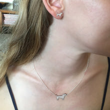 Load image into Gallery viewer, Jack Russell Pendant Necklace - Silver/14K Gold-Plated |Line