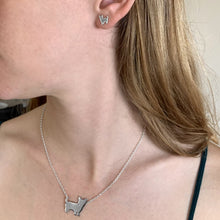 Load image into Gallery viewer, Yorkie Necklace and Stud Earrings SET - Silver/14K Gold-Plated |Line
