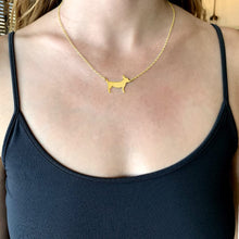 Load image into Gallery viewer, Chihuahua Necklace and Stud Earrings SET - Silver/14K Gold-Plated |Line