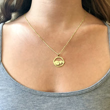 Load image into Gallery viewer, Dachshund Pendant Necklace - Silver/14K Gold-Plated |Dog Circle - WeeShopyDog
