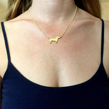 Load image into Gallery viewer, Jack Russell Pendant Necklace - Silver/14K Gold-Plated |Line