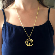 Load image into Gallery viewer, Jack Russell Necklace - 14K Gold-Plated - Tree Of Life - WeeSopyDog
