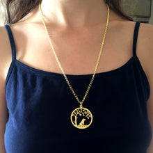 Load image into Gallery viewer, Jack Russell Necklace - 14K Gold-Plated - Tree Of Life - WeeSopyDog