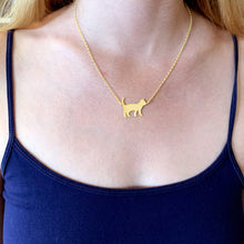 Load image into Gallery viewer, Cat Necklace - 14k Gold-Plated Pendant - WeeShopyDog
