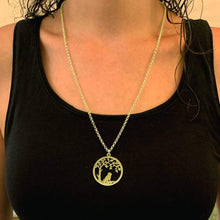 Load image into Gallery viewer, Pug Little Tree Of Life Pendant Necklace - Silver/14K Gold-Plated - WeeShopyDog