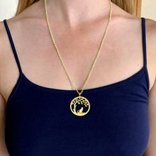 Load image into Gallery viewer, Cat Necklace - Tree Of Life 14K Gold Plated Pendant - WeeShopyDog