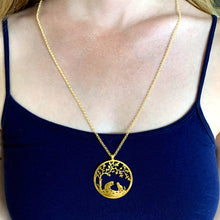 Load image into Gallery viewer, Cat Pendant - Tree Of Life 14K Gold Plated Necklace - WeeShopyDog