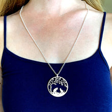 Load image into Gallery viewer, Cat Necklace - Tree Of Life Silver Pendant - WeeShopyDog