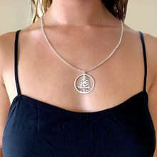 Load image into Gallery viewer, Dachshund Christmas Tree Pendant Necklace - Silver/14K Gold-Plated - WeeShopyDog