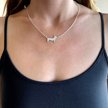 Load image into Gallery viewer, Chihuahua Necklace and Stud Earrings SET - Silver |Line - WeeShopyDog
