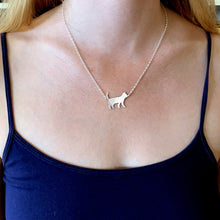 Load image into Gallery viewer, Cat Pendant- Silver Necklace- WeeShopyDog