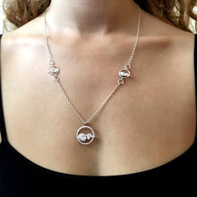 Load image into Gallery viewer, Dachshund Pendant Necklace - Silver |3 Dog Circle - WeeShopyDog