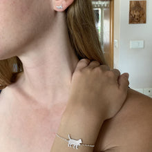 Load image into Gallery viewer, Cat Bracelet - Silver/14K Gold-Plated |Line