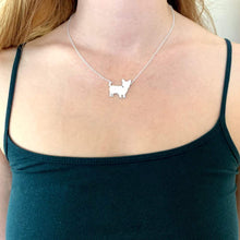 Load image into Gallery viewer, Yorkie Necklace- Silver - WeeShopyDog