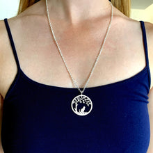 Load image into Gallery viewer, Cat Pendant - Tree Of Life Silver Necklace - WeeShopyDog