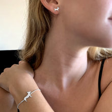 Load image into Gallery viewer, Chihuahua Bracelet and Stud Earrings SET - Silver/14K Gold-Plated |Line - WeeShopyDog