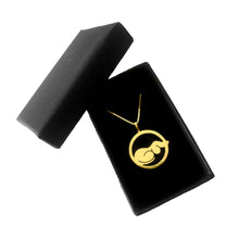 Load image into Gallery viewer, Dachshund Pendant Necklace - Silver/14K Gold-Plated |Dog Circle - WeeShopyDog
