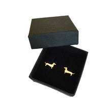 Load image into Gallery viewer, Dachshund Stud Earrings - Silver/14K Gold-Plated |Line - WeeShopyDog