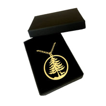 Load image into Gallery viewer, Dachshund Christmas Tree Pendant Necklace - 14K Gold-Plated - WeeShopyDog