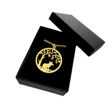 Load image into Gallery viewer, Corgi Little Tree Of Life Pendant Necklace - Silver/14K Gold-Plated - WeeShopyDog