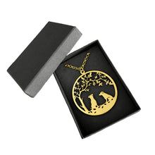 Load image into Gallery viewer, Jack Russell Pendant Necklace - 14K Gold-Plated - Tree Of Life - WeeSopyDog