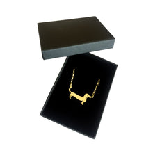 Load image into Gallery viewer, Dachshund Pendant Necklace - Silver/14K Gold-Plated |Line - WeeShopyDog