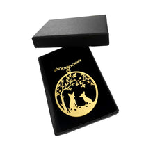 Load image into Gallery viewer, Chihuahua Tree Of Life Pendant Necklace - Silver/14K Gold-Plated - WeeShopyDog
