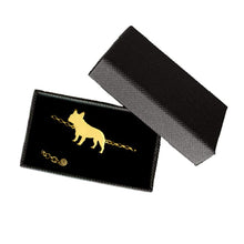 Load image into Gallery viewer, French Bulldog Bracelet - Silver/14K Gold-Plated |Line - WeeShopyDog