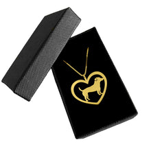 Load image into Gallery viewer, Jack Russell Necklace - 14k Gold Plated Heart Pendant - WeeShopyDog