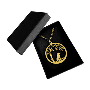 Jack Russell Pendant Necklace - 14K Gold-Plated - Tree Of Life - WeeSopyDog