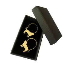 Load image into Gallery viewer, Pug Hoop Earrings - Silver/14K Gold-Plated |Line - WeeShopyDog