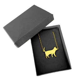 Cat Pendant - 14k Gold-Plated Necklace - WeeShopyDog