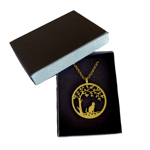 Cat Pendant - Tree Of Life 14K Gold Plated Necklace - WeeShopyDog