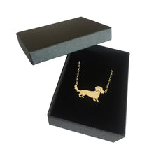 Load image into Gallery viewer, Wire Haired Dachshund  Pendant Necklace - Silver/14K Gold-Plated