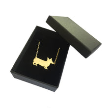 Load image into Gallery viewer, Corgi Pendant Necklace - Silver/14K Gold-Plated |Line - WeeShopyDog