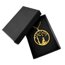 Load image into Gallery viewer, Poodle Little Tree Of Life Pendant Necklace - Silver/14K Gold-Plated - WeeShopyDog