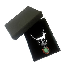 Load image into Gallery viewer, Dachshund Pendant Necklace - Silver Turquoise Corals Lapis |Line Butterfly - WeeShopyDog