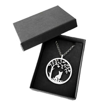 Load image into Gallery viewer, Yorkie Necklace - Silver Pendant Tree Of Life - WeeShopyDog

