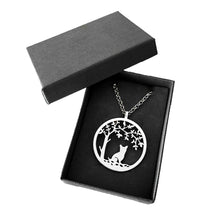 Load image into Gallery viewer, Yorkie Necklace - Silver Pendant Tree Of Life - WeeShopyDog
