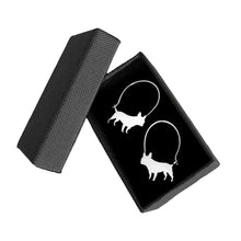 Load image into Gallery viewer, French Bulldog Hoop Earrings - Silver/14K Gold-Plated |Line - WeeShopyDog