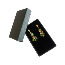 Load image into Gallery viewer, Boho Chandelier - 14K Gold Filled and Chrysoprase - Dangle Stud Earrings - WeeShopyDog