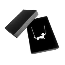 Load image into Gallery viewer, Dachshund Wire Haired Pendant Necklace - Silver - WeeShopyDog