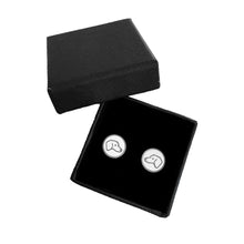 Load image into Gallery viewer, Dachshund Smooth Haired Stud Earrings - Silver - WeeShopyDog