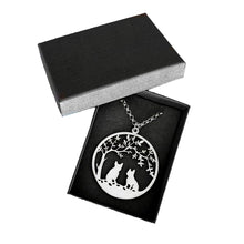 Load image into Gallery viewer, French Bulldog Tree Of Life Pendant Necklace - Silver/14K Gold-Plated - WeeShopyDog
