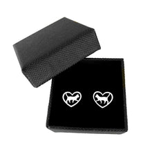 Load image into Gallery viewer, Cat Stud Earrings - Silver Earrings - WeeShopyDog