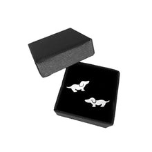 Load image into Gallery viewer, Dachshund Stud Earrings - Silver/14K Gold-Plated |Dog Fun - WeeShopyDog