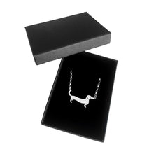 Load image into Gallery viewer, Dachshund Pendant Necklace - Silver/14K Gold-Plated |Line - WeeShopyDog
